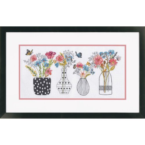 (image for) Wildflower Vases Counted Cross Stitch Kit